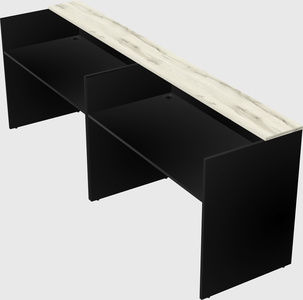 Shared u-shaped reception desks