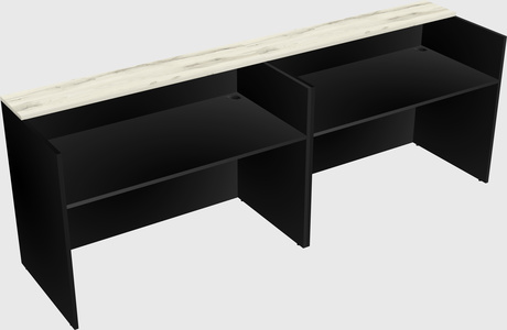 Shared u-shaped reception desks
