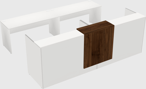 Shared u-shaped reception desks