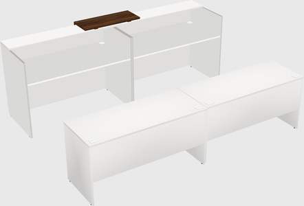 Shared u-shaped reception desks