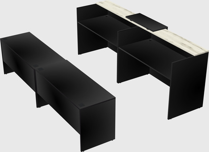 Shared u-shaped reception desks
