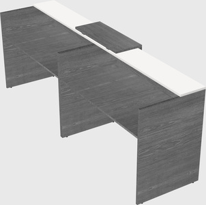 Shared u-shaped reception desks