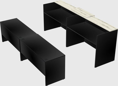 Shared u-shaped reception desks