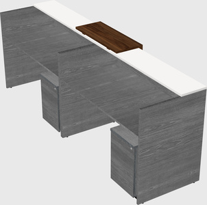 Shared u-shaped reception desks