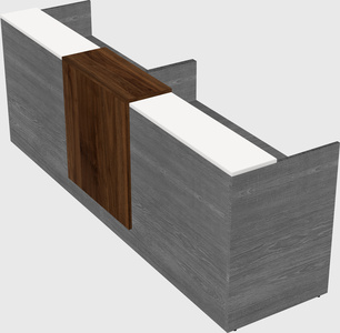 Shared u-shaped reception desks