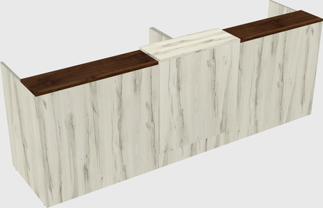 Shared u-shaped reception desks