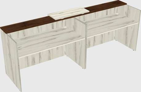 Shared u-shaped reception desks