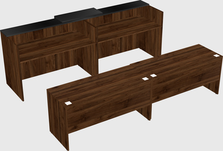 Shared u-shaped reception desks