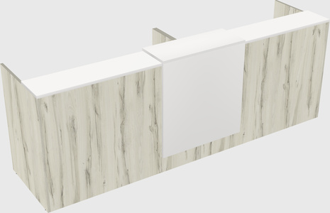 Shared u-shaped reception desks
