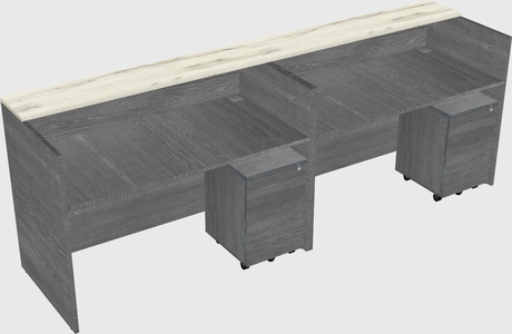 Shared u-shaped reception desks