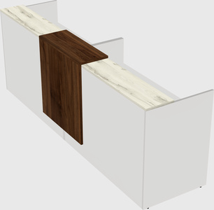 Shared u-shaped reception desks