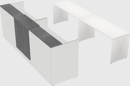 Shared u-shaped reception desks