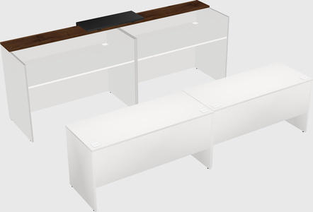 Shared u-shaped reception desks