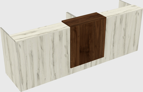 Shared u-shaped reception desks
