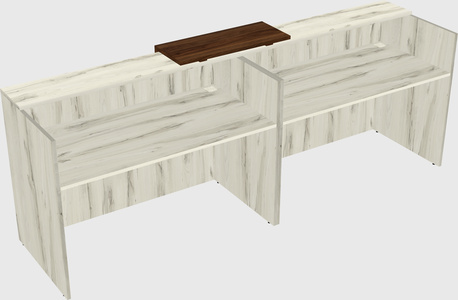 Shared u-shaped reception desks
