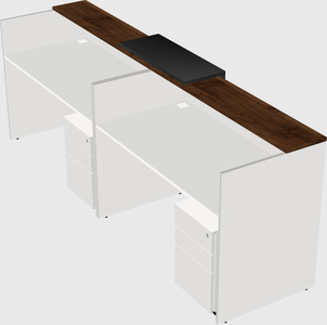 Shared u-shaped reception desks