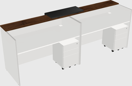 Shared u-shaped reception desks