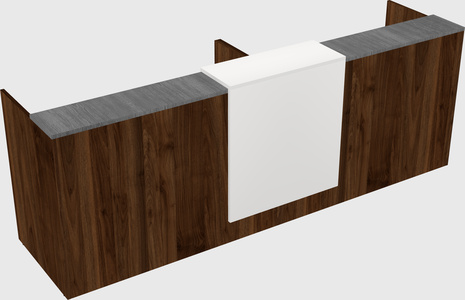 Shared u-shaped reception desks