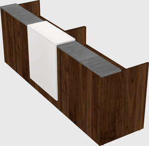 Shared u-shaped reception desks