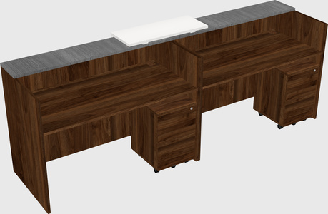 Shared u-shaped reception desks