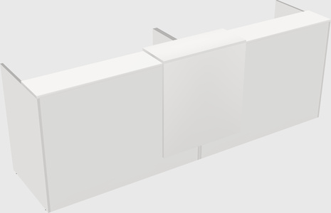 Shared u-shaped reception desks