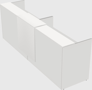 Shared u-shaped reception desks