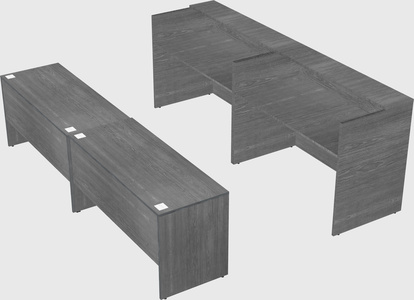 Shared u-shaped reception desks