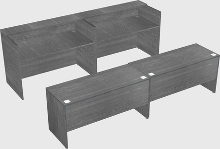 Shared u-shaped reception desks