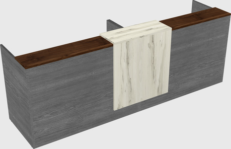 Shared u-shaped reception desks