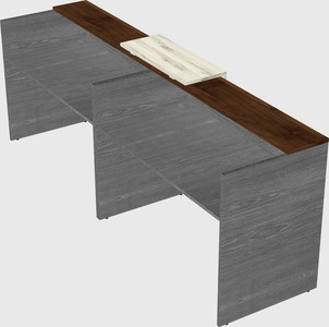 Shared u-shaped reception desks