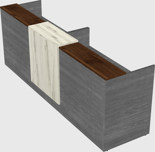 Shared u-shaped reception desks