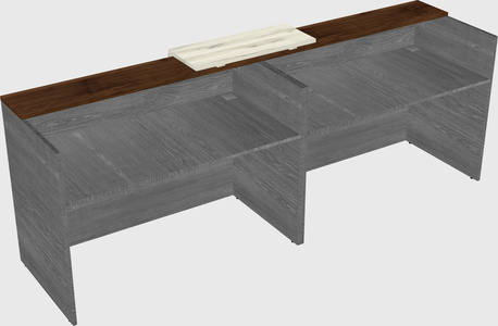 Shared u-shaped reception desks
