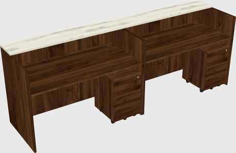 Shared u-shaped reception desks