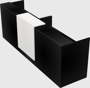Shared u-shaped reception desks