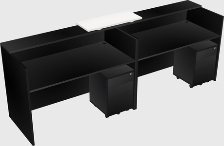 Shared u-shaped reception desks
