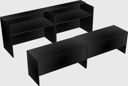 Shared u-shaped reception desks