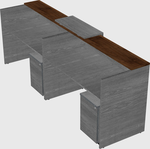 Shared u-shaped reception desks