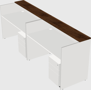 Shared u-shaped reception desks