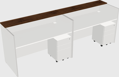 Shared u-shaped reception desks