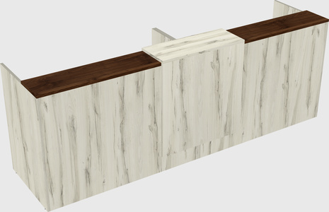 Shared u-shaped reception desks