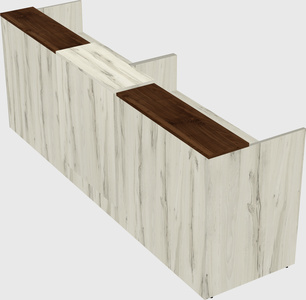 Shared u-shaped reception desks