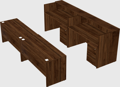 Shared u-shaped reception desks