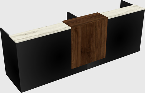 Shared u-shaped reception desks