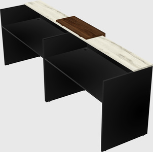 Shared u-shaped reception desks