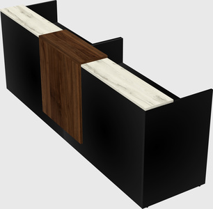Shared u-shaped reception desks