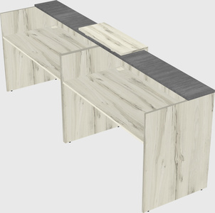 Shared u-shaped reception desks