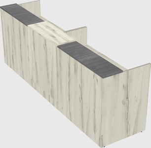 Shared u-shaped reception desks