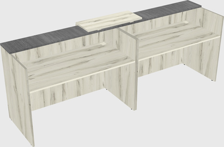 Shared u-shaped reception desks