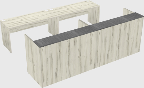 Shared u-shaped reception desks