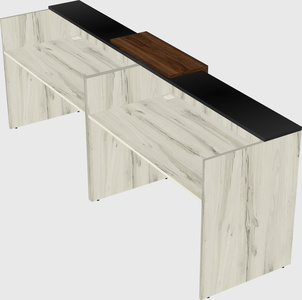 Shared u-shaped reception desks